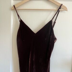 Hatch Maternity Brown Velvet Dress
